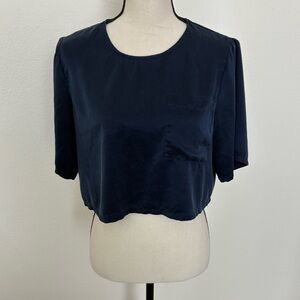 Lunya Washable Silk Cropped Pocket Tee
